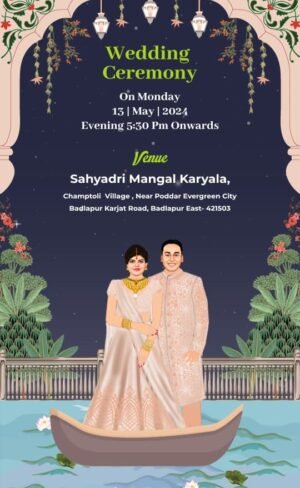 Buddhist Wedding Caricature Invitation Video WCIV0016