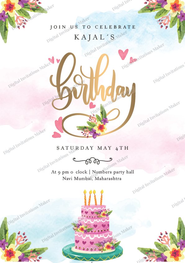Birthday Invitation Card BIC005 English-01
