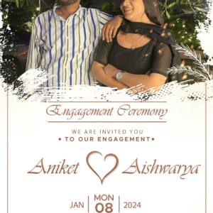 Engagement Invitation Card English EICE002
