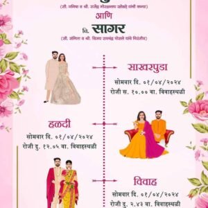 Wedding Invitation Card Marathi WICM005